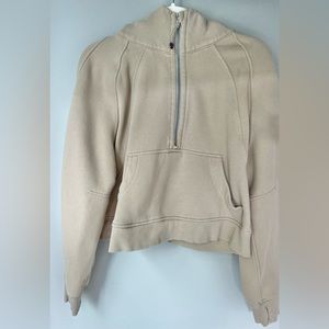 Lululemon hooded half zip scuba